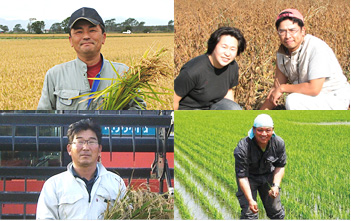 玄米・大豆の契約栽培農家さん達です。